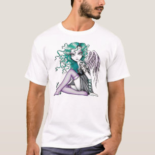 Maloryのすみれ色の入れ墨の蝶天使は上をからかいます Tシャツ