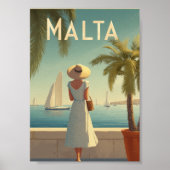 Malta 50s vintage ポスター (正面)