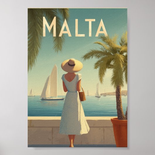 Malta 50s vintage ポスター (正面)