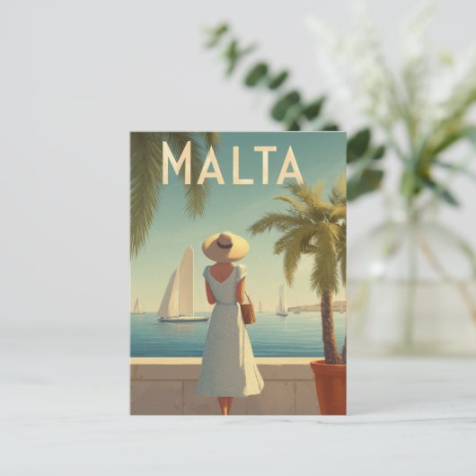 Malta 50s vintage ポストカード (スタンド正面)