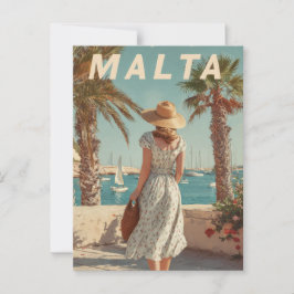 Malta 50s vintage travel ポストカード
