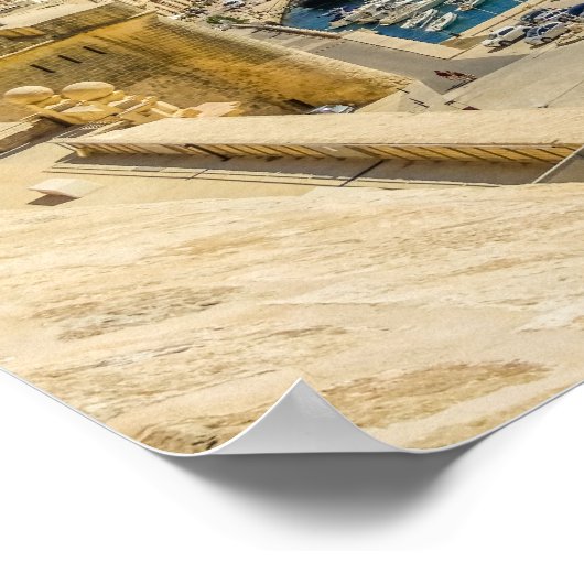 Malta Birgu Waterfront Fort St. Angelo Vittoriosa ポスター (角)