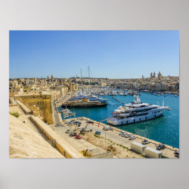 Malta Birgu Waterfront Fort St. Angelo Vittoriosa ポスター