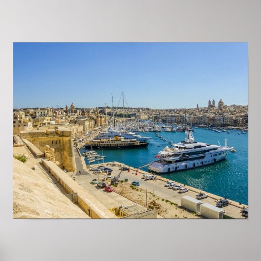Malta Birgu Waterfront Fort St. Angelo Vittoriosa ポスター (正面)