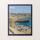 Malta Birgu Waterfront Vittoriosa Three Cities ジグソーパズル (縦)