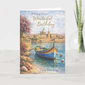 Malta Birthday Card – Scenic Travel Design カード (正面)