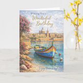 Malta Birthday Card – Scenic Travel Design カード (黄色い花)
