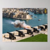 Malta Cannon Fire Saluting Battery Valletta ポスター (正面)