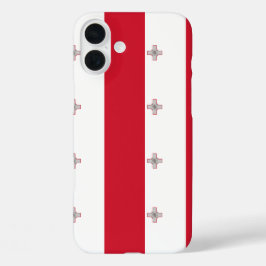Malta Flag Customizable iPhone 16 Plusケース