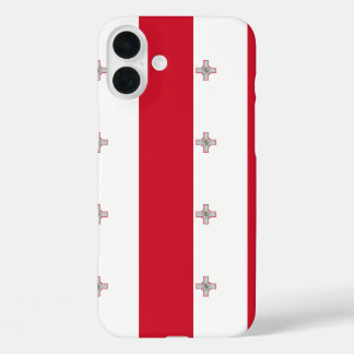 Malta Flag Customizable iPhone 16 Plusケース