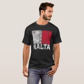 Malta Flag National Pride Roots Country Family Nat Tシャツ (正面フル)