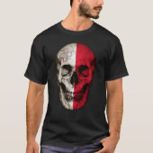 Malta Flag Skull Maltese Roots Proud Patriotic Tシャツ (正面)