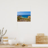Malta Ghajn Tuffieha Bay Mediterranean Island ポスター (キッチン)