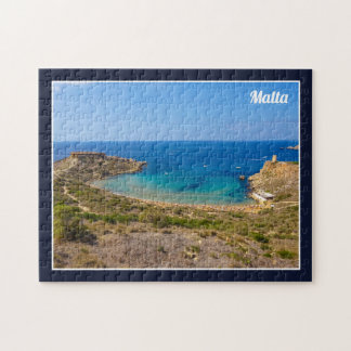 Malta Ghajn Tuffieha Bay Mediterranean Sea Island ジグソーパズル