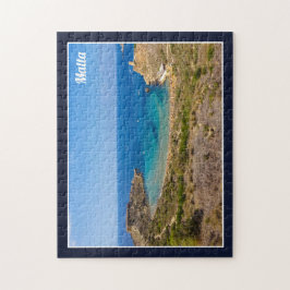 Malta Ghajn Tuffieha Bay Mediterranean Sea Island ジグソーパズル