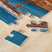 Malta Illustration Travel Art Vintage ジグソーパズル (側面)