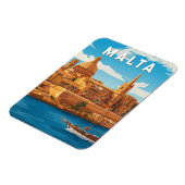 Malta Illustration Travel Art Vintage マグネット (左側)