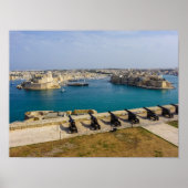 Malta Saluting Battery Cannons Grand Harbour ポスター (正面)