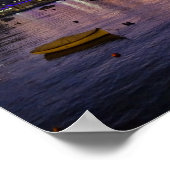 Malta St. Paul's Bay By Night Photography ポスター (角)