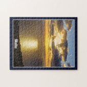 Malta Sunset Over Mediterranean Sea Island ジグソーパズル (横)