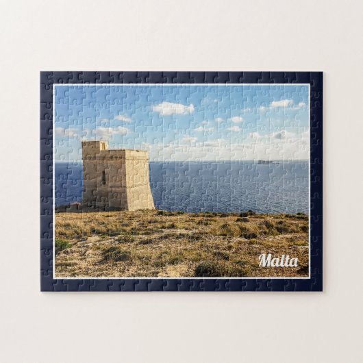 Malta Tal Hamrija Tower And Filfla Island ジグソーパズル (横)