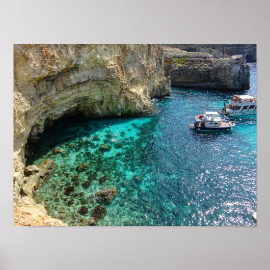Malta Turquoise Water of the Blue Lagoon Comino ポスター (正面)