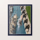 Malta Valletta Saluting Battery Cannon Fire ジグソーパズル (縦)
