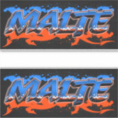 Malte Vorname Name Graffiti Aufkleber Sticker シール (正面)