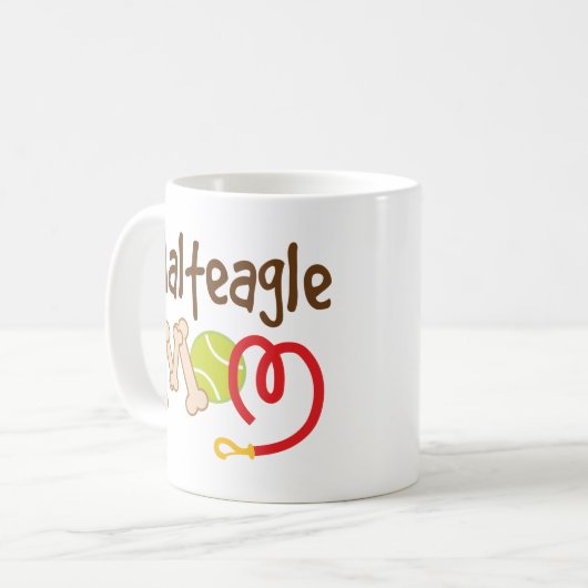 Malteagle犬の品種お母さんのギフト コーヒーマグカップ (正面左)