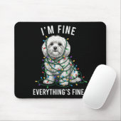 Maltese Christmas I'm Fine Everything Is Fine マウスパッド (マウス)