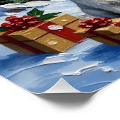 Maltese Christmas Lighthouse Holiday ポスター (コーナー)