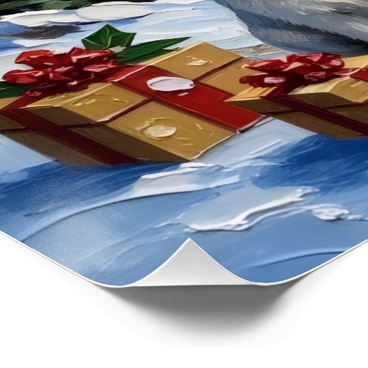 Maltese Christmas Lighthouse Holiday ポスター (コーナー)