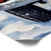 Maltese Christmas Red Truck Holiday ポスター (コーナー)