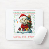 Maltese Christmas Tree Lights Decorations Dog Love マウスパッド (マウス)