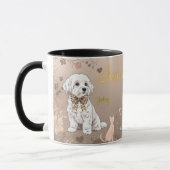 “Maltese Couple” dog Mug マグカップ (左)