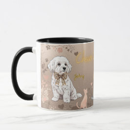 “Maltese Couple” dog Mug マグカップ
