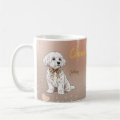 Maltese couple pet mug コーヒーマグカップ (左)