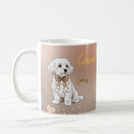 Maltese couple pet mug コーヒーマグカップ