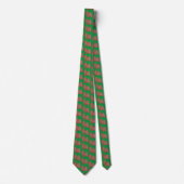 Maltese Cute Christmas Dog Silhouette Green Neck ネクタイ (正面)