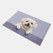 Maltese Dog Doormat Art ドアマット (アングル)