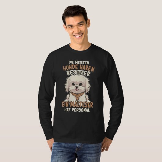 Maltese dog owner saying dog tシャツ (正面フル)