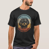 Maltese Dog Retro Style Tシャツ (正面)