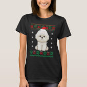 Maltese Dog Ugly Sweater Christmas  for Puppy Dog Tシャツ (正面)