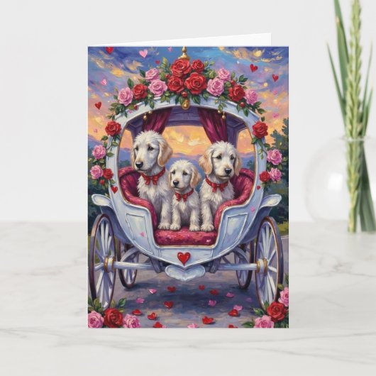 Maltese Dog Valentine's Day  カード (正面)