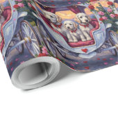 Maltese Dog Valentine's Day  ラッピングペーパー (ロールコーナー)