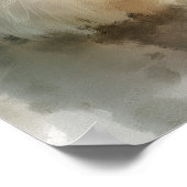 Maltese dog watercolor portrait ポスター (角)