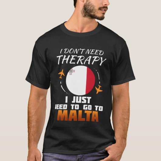 Maltese Flag  I  Malta Vacation Tシャツ (正面)