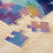 Maltese Floating in Iridescent Christmas Bubbles ジグソーパズル (側面)