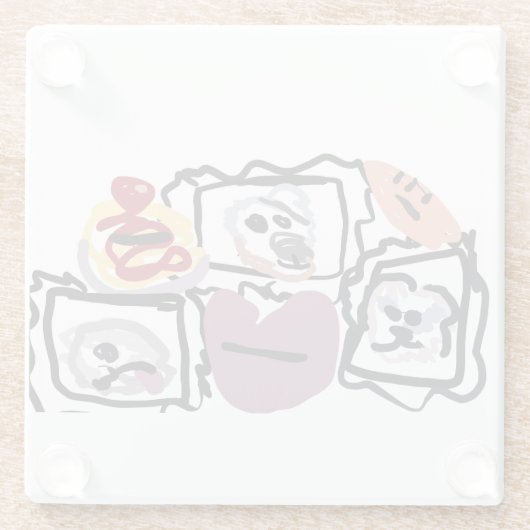 Maltese hearts  ガラスコースター (裏面)