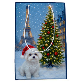 Maltese Holiday  ミディアムペーパーバッグ